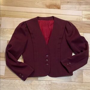 Vintage Burgundy Blazer